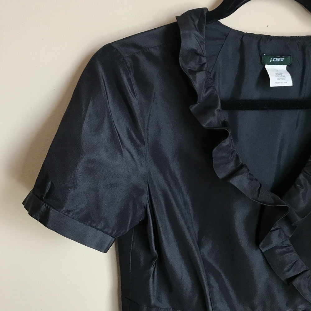 J. Crew Silk Taffeta Wrap Dress - Picture 5 of 14
